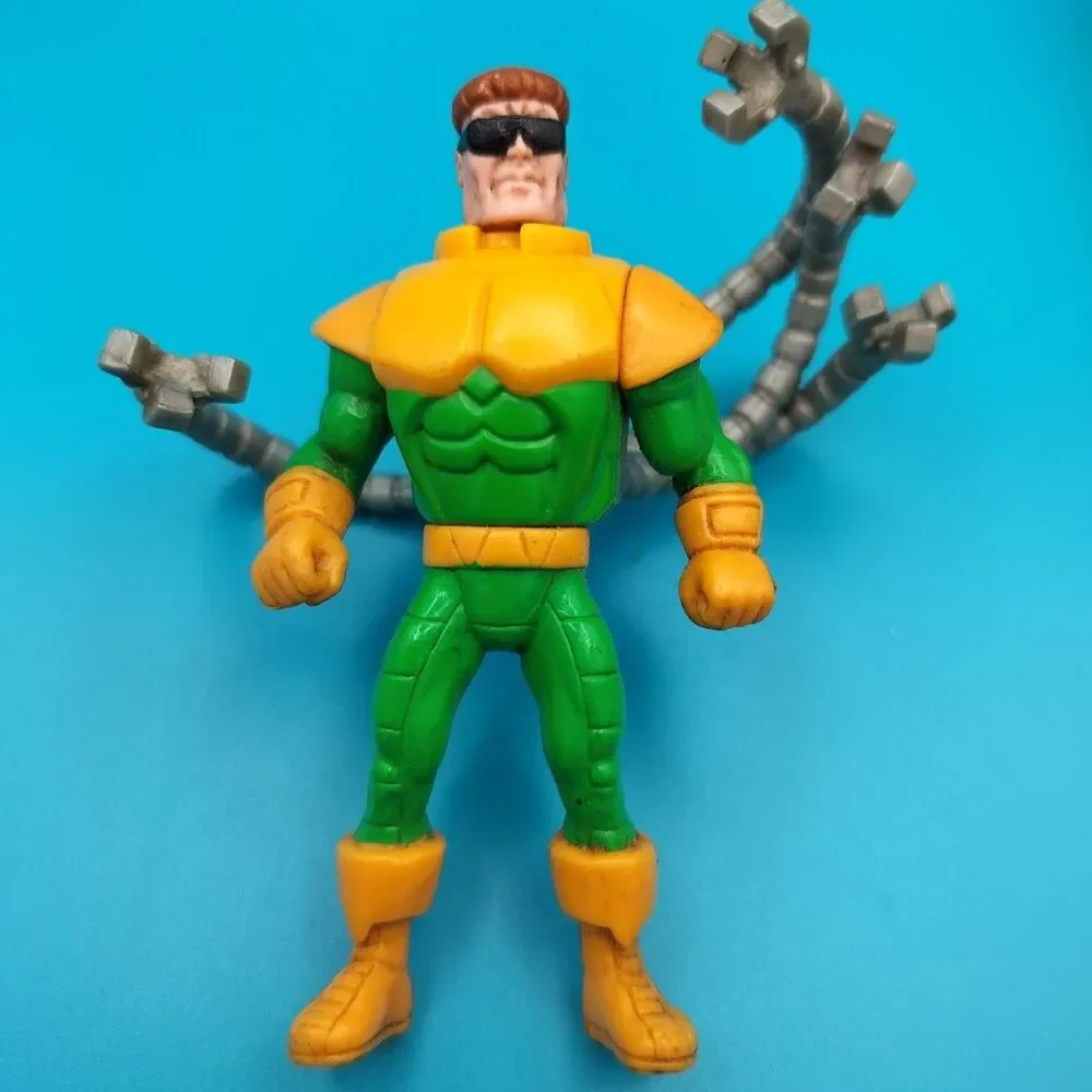 VTG Marvel Spider-Man TAS Doc Ock Figure Green Yellow Bendable Arms